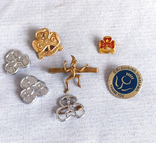 Vintage girl guide badges - girl,