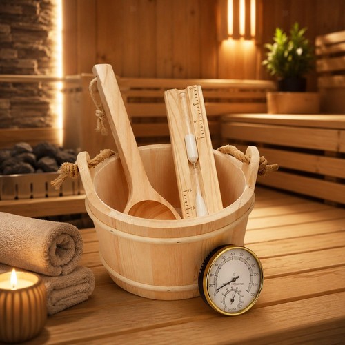 Sauna bucket and - and, ladle
