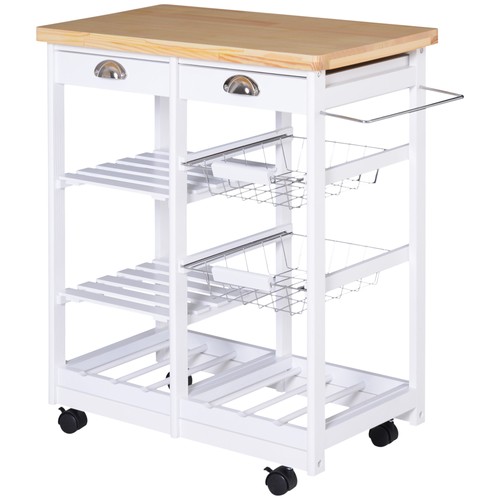 Homcom rolling kitchen island - homcom,