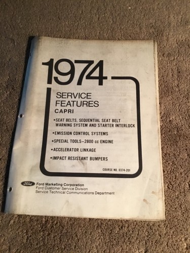 1974 mercury capri service - mercury,