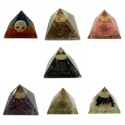 Chakra orgone pyramid - chakra, 7.5cm