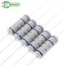 2W Fusible Resistors Wire wound 5% 0.1 ohm to 100 ohm available 5 PCS