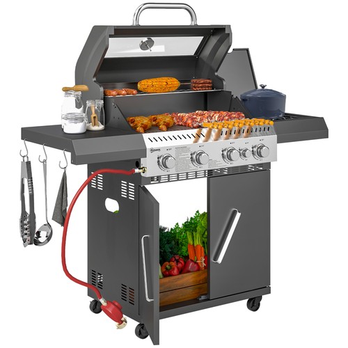 Outsunny burner gas bbq - gas,