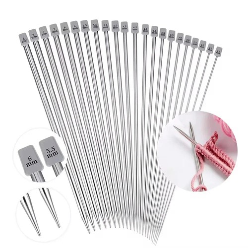 22pcs metal knitting needles - 22pcs,