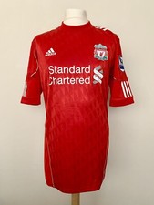 Liverpool 2010-2011 home match worn & signed by Johnson Adidas Premier League