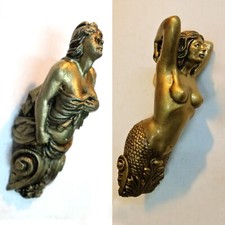 2 MARINE FIGUREHEAD golden STATUES SHIP BUST SAILBOATS SEA BOATS SAILORS PIRATE