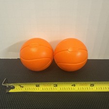 (2) Little Tikes Replacement Orange 2 1/2" Basketball Sports Zone Toys