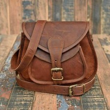 NEW BROWN LEATHER SATCHEL