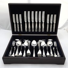 KINGS Design Gee & Holmes Sheffield Silver Service 58 Piece Canteen of Cutlery