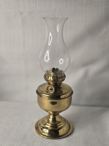 Antique brass table - brass, lamp