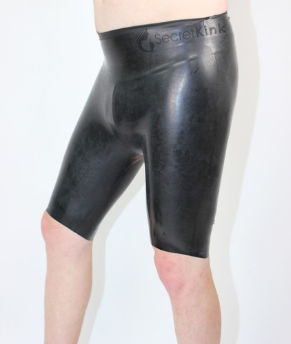 Black 100 latex shorts - latex,