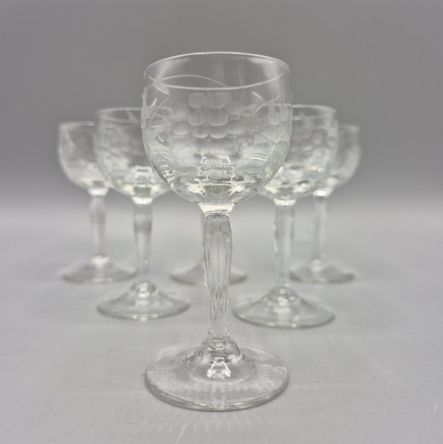 Set vintage small etched - set, of