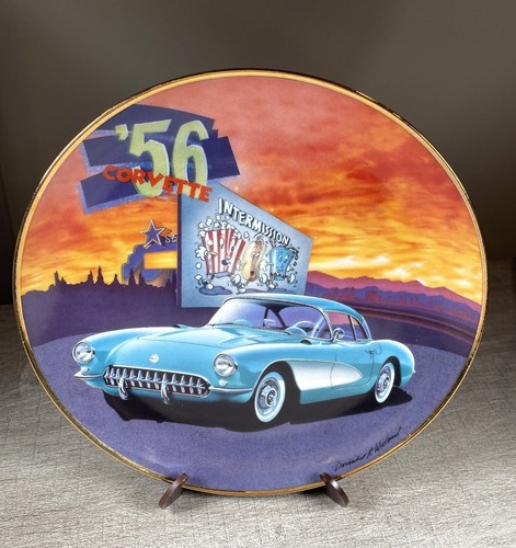 1956 corvette collector plate - collector,