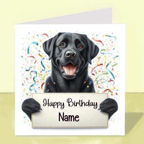 Personalised black labrador - black,