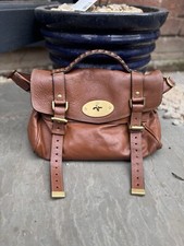Mulberry Alexa Satchel Bag , Beautiful Size, Oak Brown, Authentic Gold Detail
