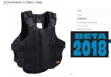 2018.New reg MEDIUM TALL Child Y3 Long Body Protector.Airowear.Pony Club SAFETY