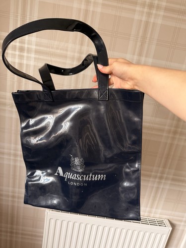 Aquascutum shopping bag navy - shopping,