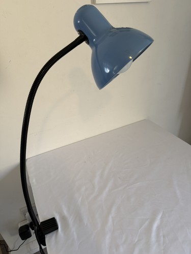 Blue clamp gooseneck - blue, desk