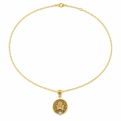 Gold plated hamsa hand - plated,