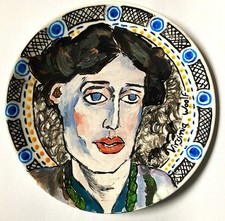 Virginia Woolf Famous Women Dinner Set Charleston Bloomsbury Inspired Deco Plate