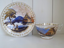 NEW HALL TEACUP & SAUCER in