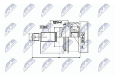 N.T.Y. NPZ-SB-012.NTY Joint Kit, drive shaft for SUBARU