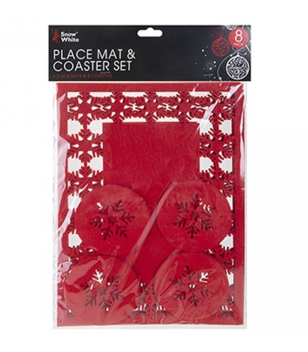 Red snowflake christmas dinner - red,