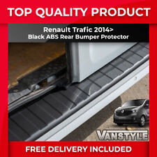 FITS RENAULT TRAFIC 14> REAR BUMPER PROTECTOR TOUGH ABS BLACK STOPS DAMAGE COVER