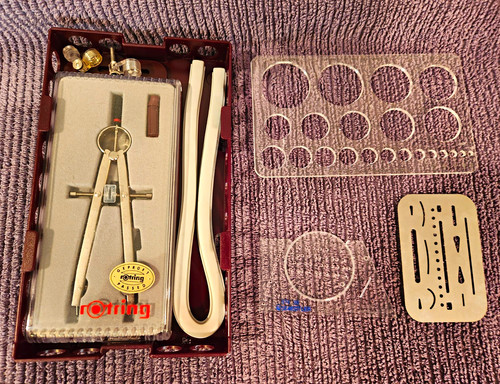 Drafting set rotring compass - set,