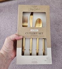 Stacey Solomon Brushed Gold 16 Piece Cutlery Set