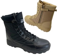 MENS ARMY COMBAT MILITARY HIKING ANKLE LACE UP SECURITY WORK POLICE BOOTS SIZE