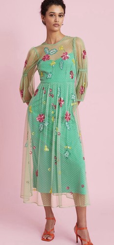 Monsoon rosa embellished midi - rosa,