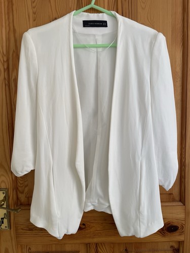 Zara women white blazer - white,