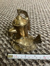 Nw6 Vintage Heavy Brass Little Bird Wren Drinking Drips Water Pump 655 Grams