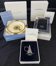 BA CONCORDE COLLECTABLES 2x SILVER PICTURE FRAMES, SNUFFER & BONE CHINA PLATE