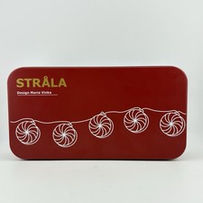 Ikea Strala Maria Vinka Battery Warm White 12 LED Christmas Lights Candy Swirl