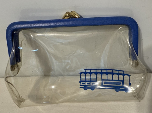 Vntg clear clutch purse - clear,