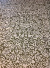 William Morris Sunflower Dark Olive Door Curtain Blackout 90"W x 90"L