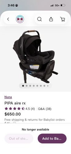 Nuna pipa aire with relx - nuna,