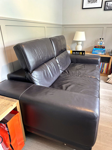 Natuzzi brown leather - natuzzi, seater