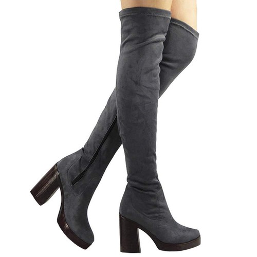 New womens ladies black thigh - new,