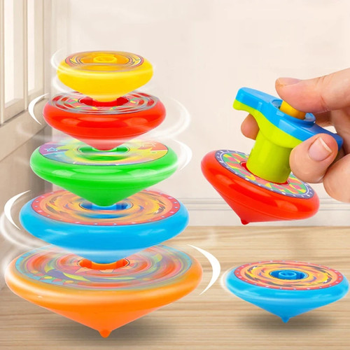 Kids stacked spinning tops - stacked,