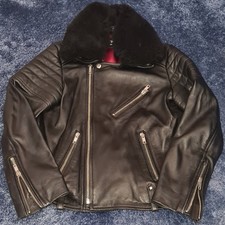 Boys Kids Real leather Biker