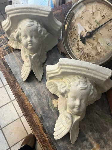 Vintage plaster cherub wall - vintage,
