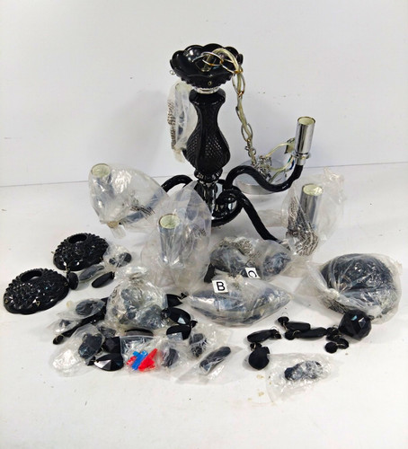 Black light chandelier - black,