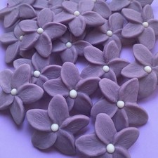 Purple Edible Fondant Flowers