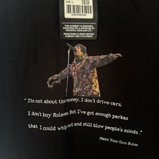 Liam Gallagher Peaceful Hooligan T-shirt Size Large BNWT Oasis Black Parka