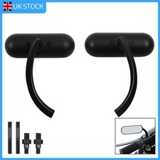 For Harley Davidson V-Rod Custom Cruiser Black Mini Oval Motorcycle Mirrors UK