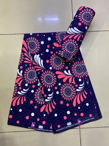 Pink ankara african fabric - fabric, wax