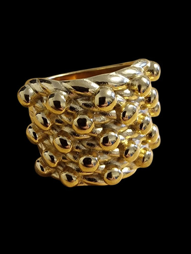 Gold plated keeper ring - plated,